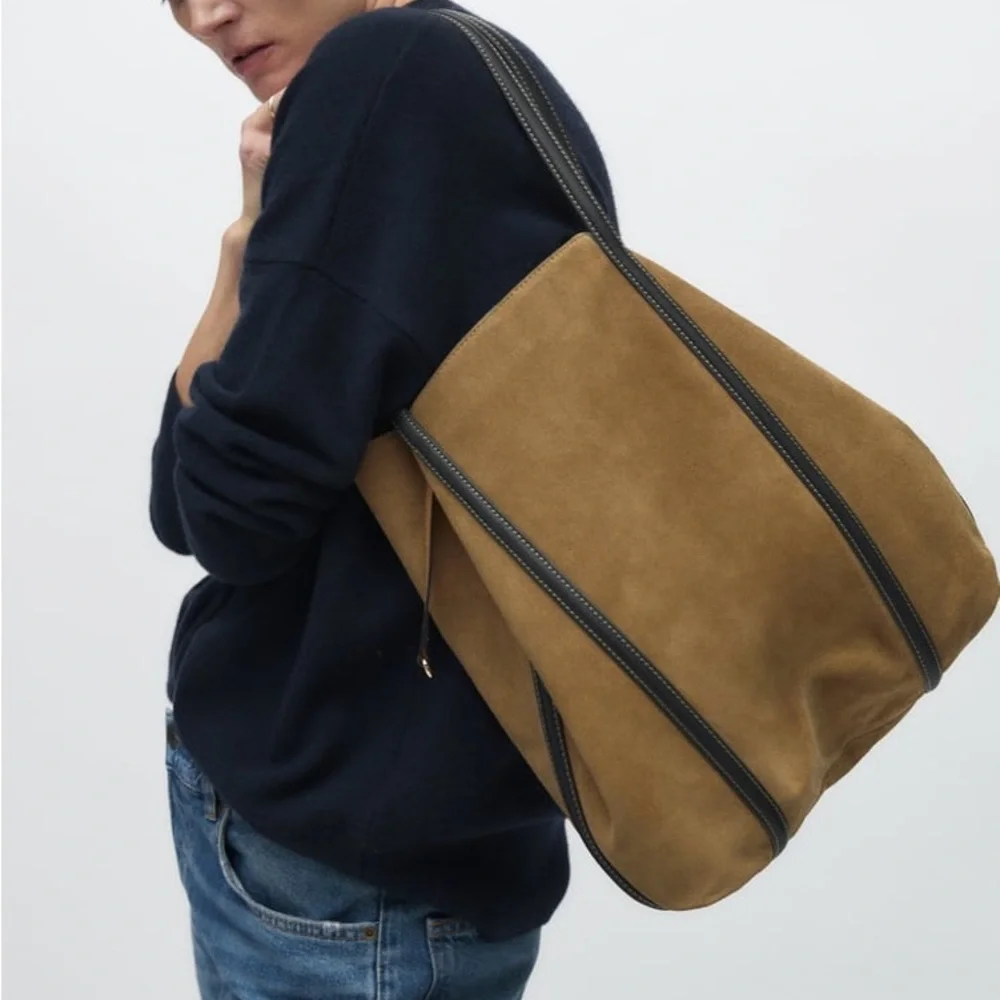 Zara suede tote